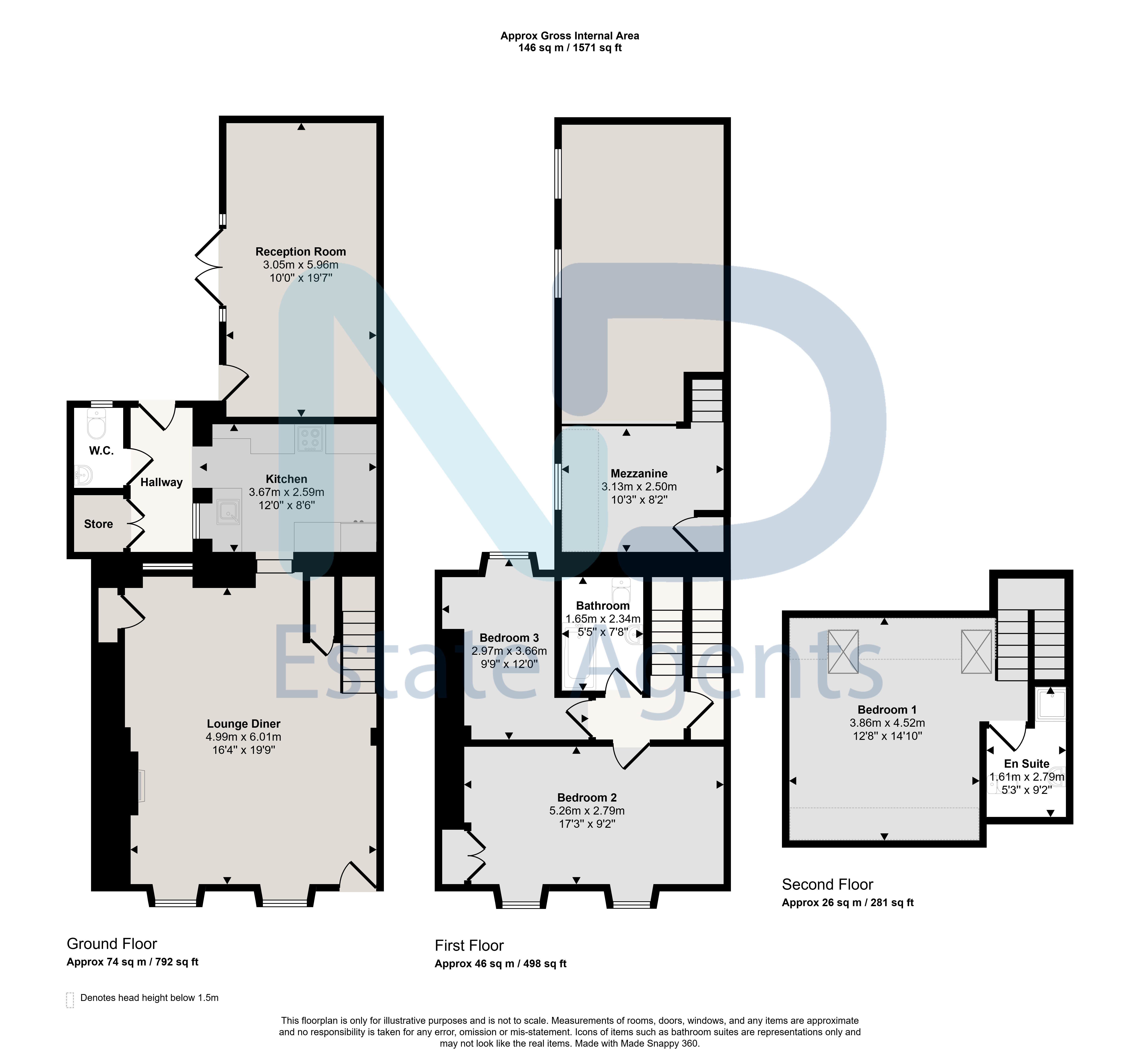 Floor plan for St Peter - Three Bedroom Cottage with Gardens and Parking