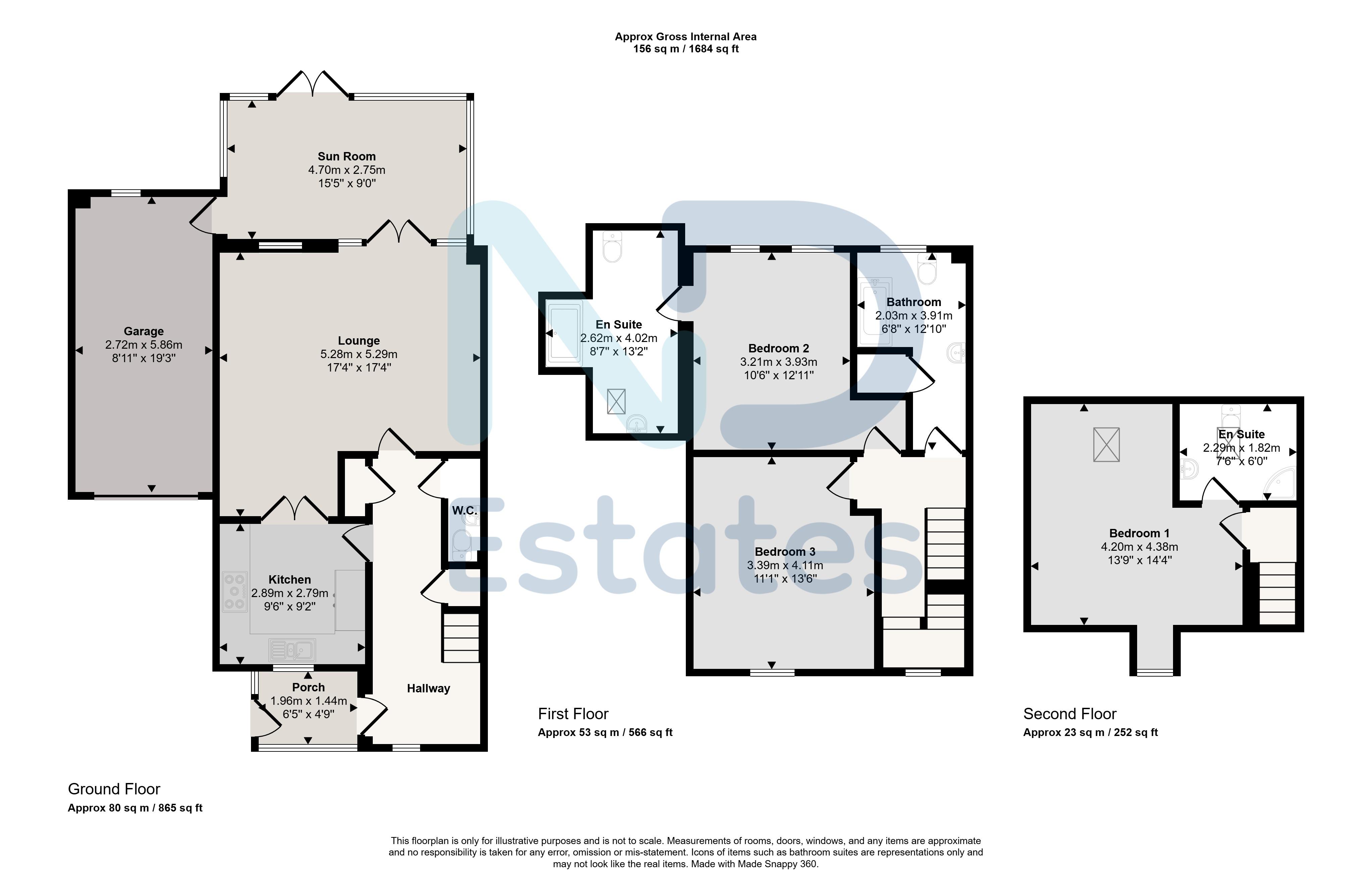 Floor plan for St Saviour - Three Bedroom Semi Detached Home with Garden and Garage