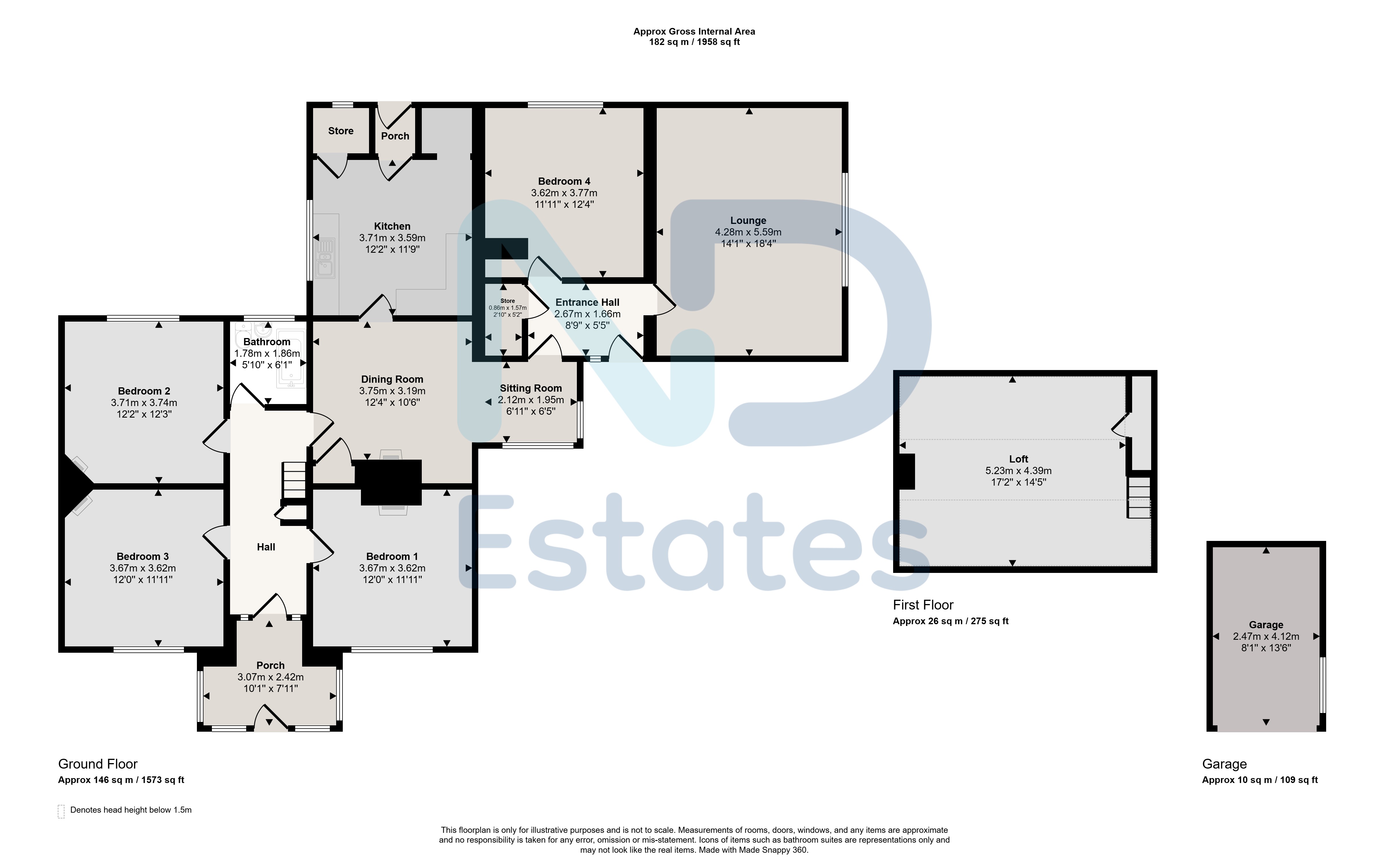 Floor plan for St Saviour - Three to Four Bedroom Bungalow on Large Plot in Need of Updating